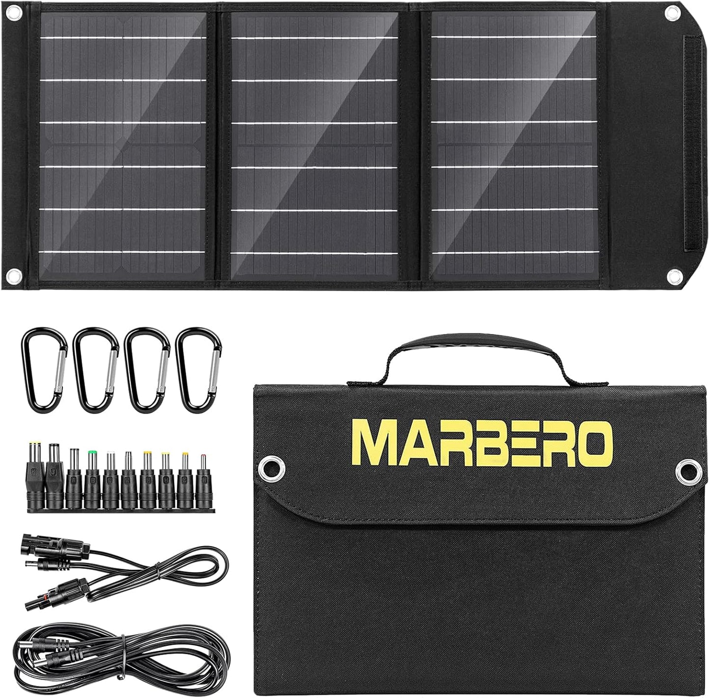 MARBERO 30W Portable Solar Charger - High Efficiency, Waterproof