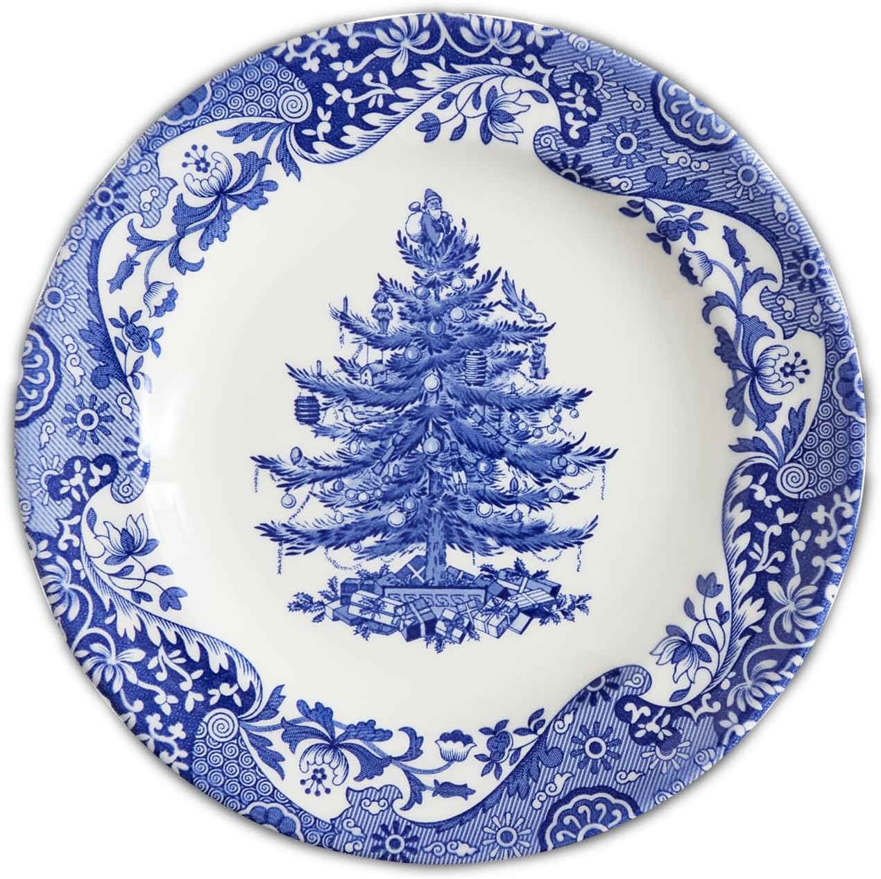 Spode Blue Italian 8 Inch Christmas Plate for Holiday Gatherings
