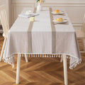 Tablecloths for Rectangle Tables 55in x 102in - Waterproof Tassel