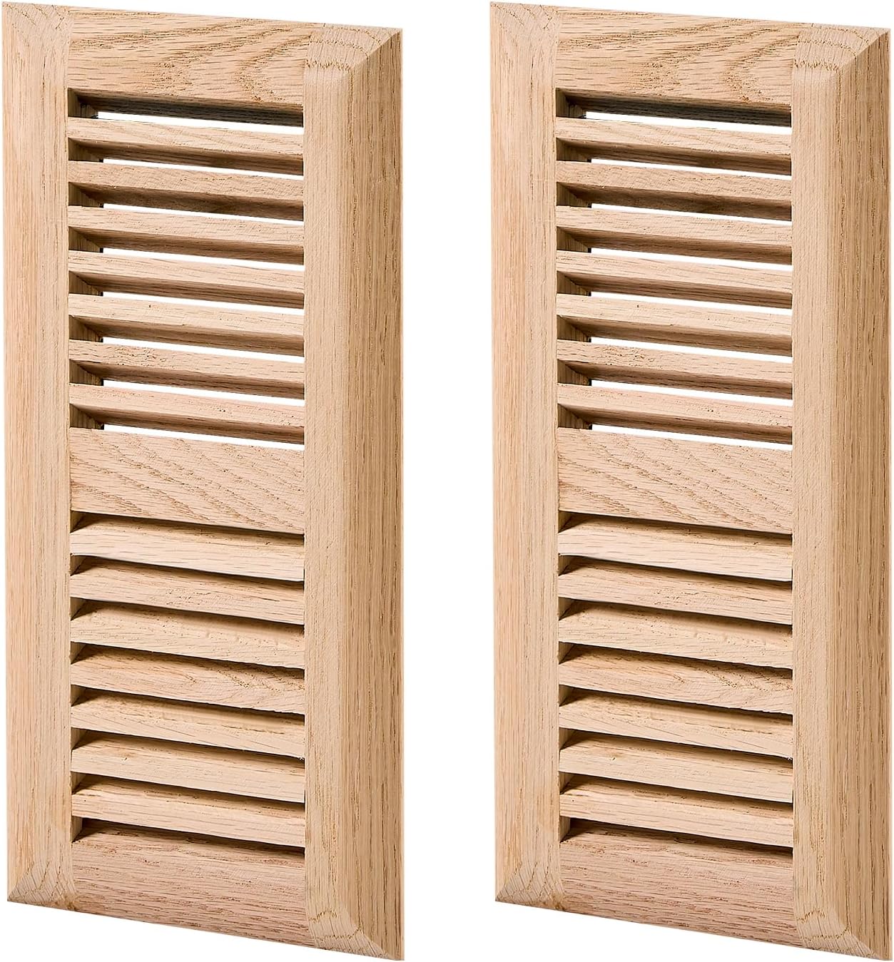 Homewell Red Oak Wood Floor Register Pack of 2, 4x10 Inch Vents