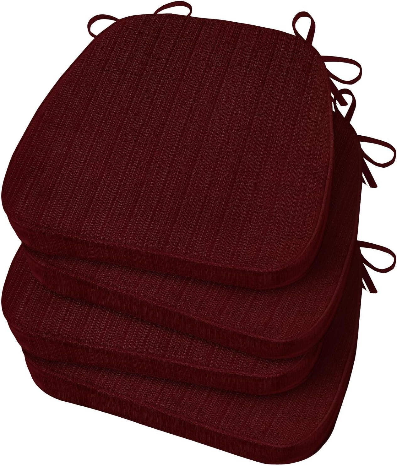 D-Shaped Chair Cushions Set of 4 for Dining Room Comfort