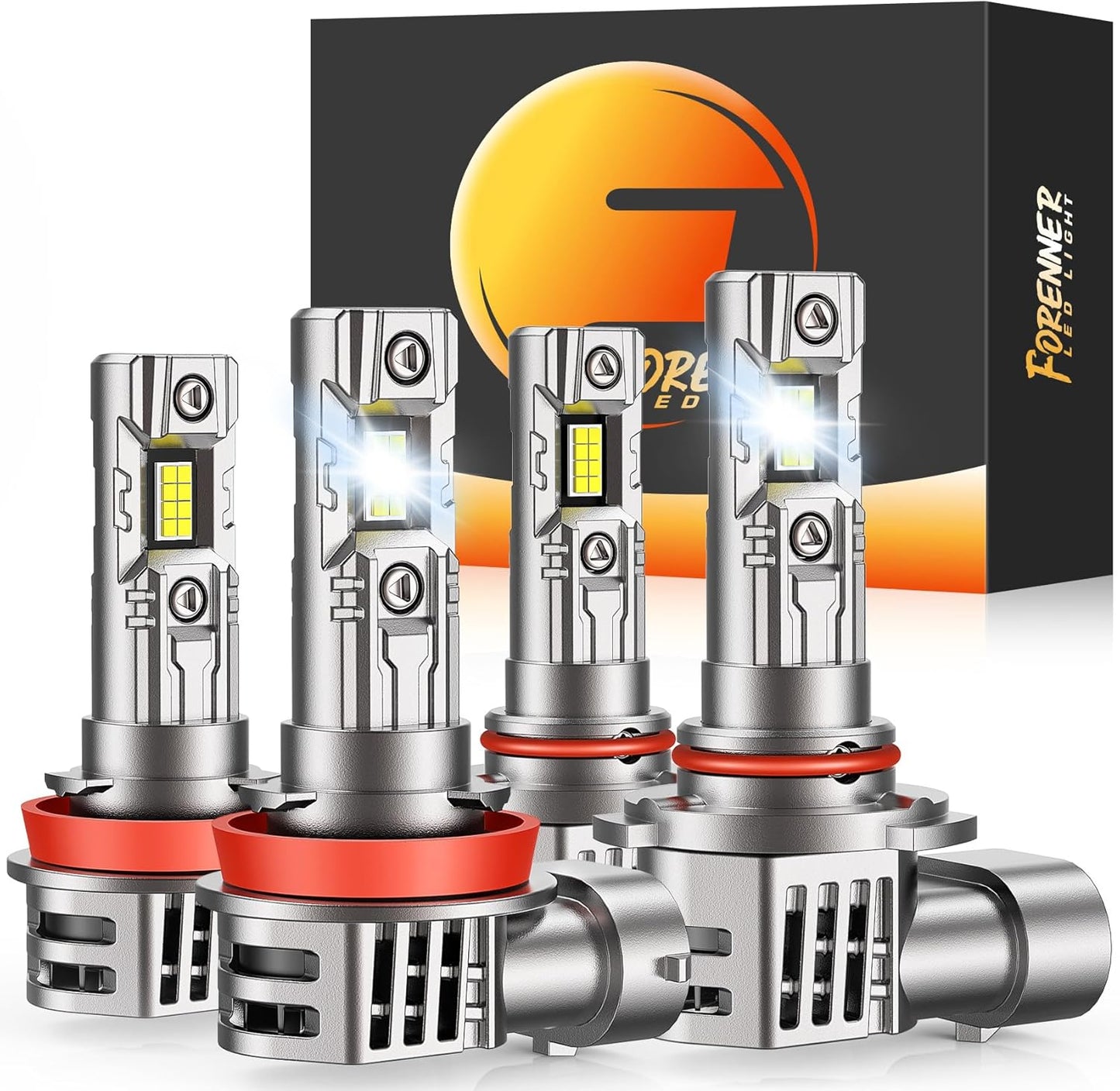 Forenner H11 9005 LED Bulbs Combo - 900% Brightness & Waterproof