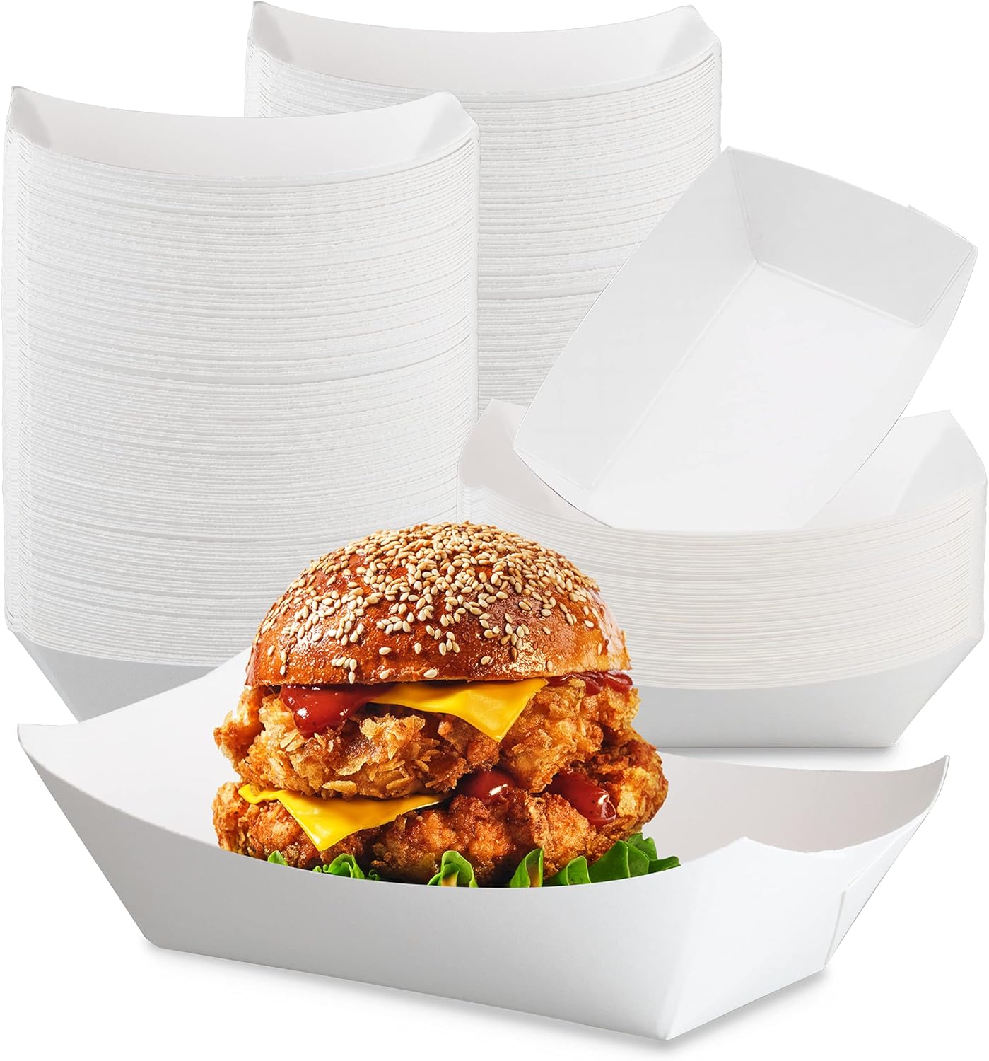 Fit Meal Prep Heavy Duty Disposable Food Boats for Parties