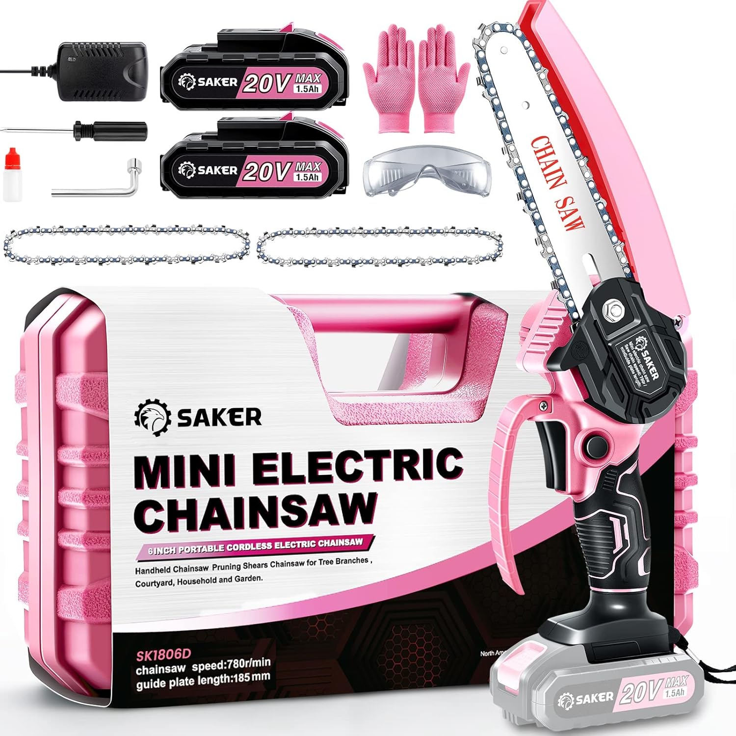 Saker Mini Electric Chainsaw for Easy Pruning and Cutting Tasks