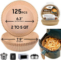 Non-Stick Air Fryer Liners - 125pcs, Oil Proof