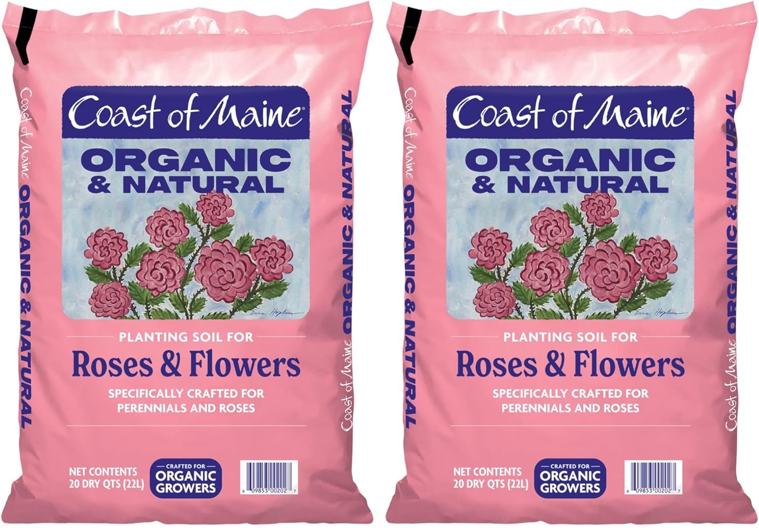 Coast of Maine Organic Planting Soil for Roses & Flowers 20 Qt