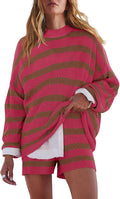 LAMISSCHE Womens Oversized Lounge Sets 2 Piece Striped Pajama Set own