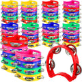 Tambourine Bells Bulk 50 Pack for Kids and Adults - Colorful Hand