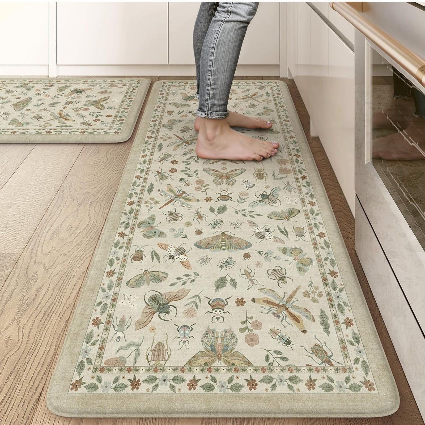 LEEVAN Anti Fatigue Kitchen Mats Non-Slip Cushioned Comfort