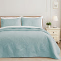 Exclusivo Mezcla Twin Quilt Bedding Set - Lightweight Aqua Blue Twin