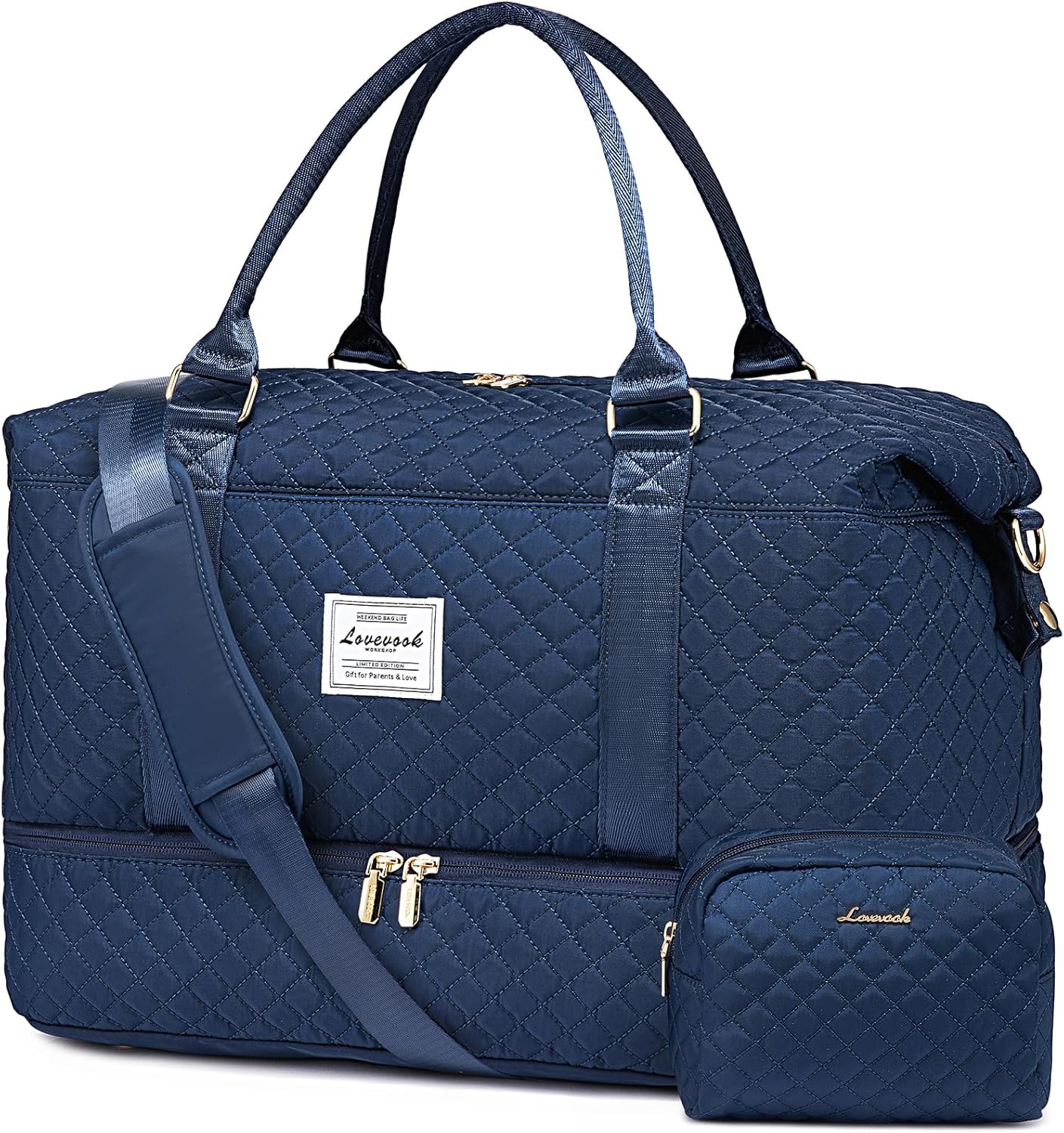 LOVEVOOK Travel Duffle Bag with Shoe Compartment for Women