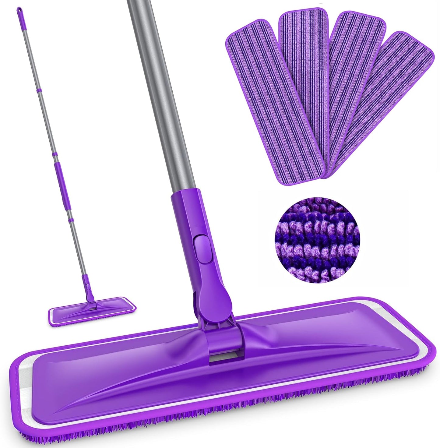 Reusable Microfiber Floor Mop Set
