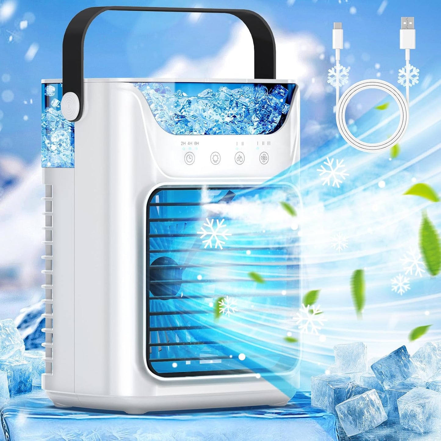 Fast Cooling Portable Air Conditioner Fan - Stay Cool Anywhere!