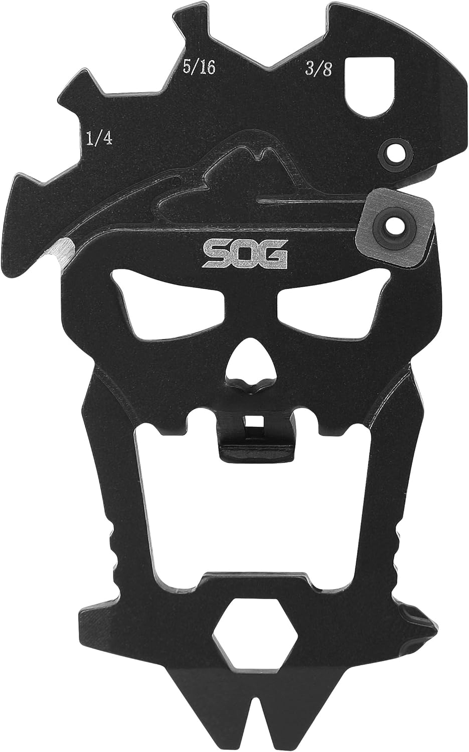 SOG MACV Compact Keychain Tool | 12-in-1 Utility: Bottle Opener, Screwdrivers