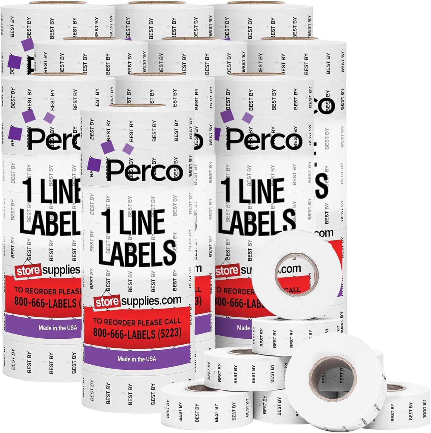 Perco Best by Labels - 80,000 One Line Date Coding Labels