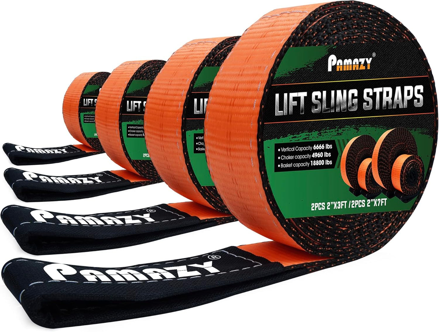Heavy Duty Lift Sling Straps for Hoisting and Recovery Tasks