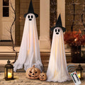 Halloween Light-Up Spooky Ghosts Outdoor Indoor Decor - Two Large