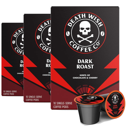 Extreme Caffeine Boost - Death Wish Dark Roast Pods 30 ct
