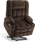 Large Dual Motor Recliner for Big Elderly - Massage, Heat, USB