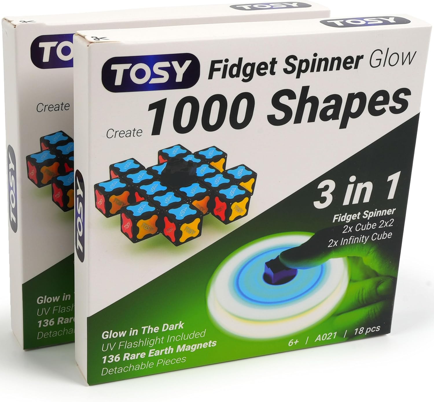 Transformable Glow Spinner Set - 3-in-1 Fidget Fun!