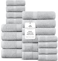 100% Cotton Bath Towel Set of 18 - Soft, Absorbent Hotel-Style Towels