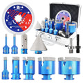 Diamond Core Drill Bit Set 7pc - Porcelain Tile Hole Saw Kit
