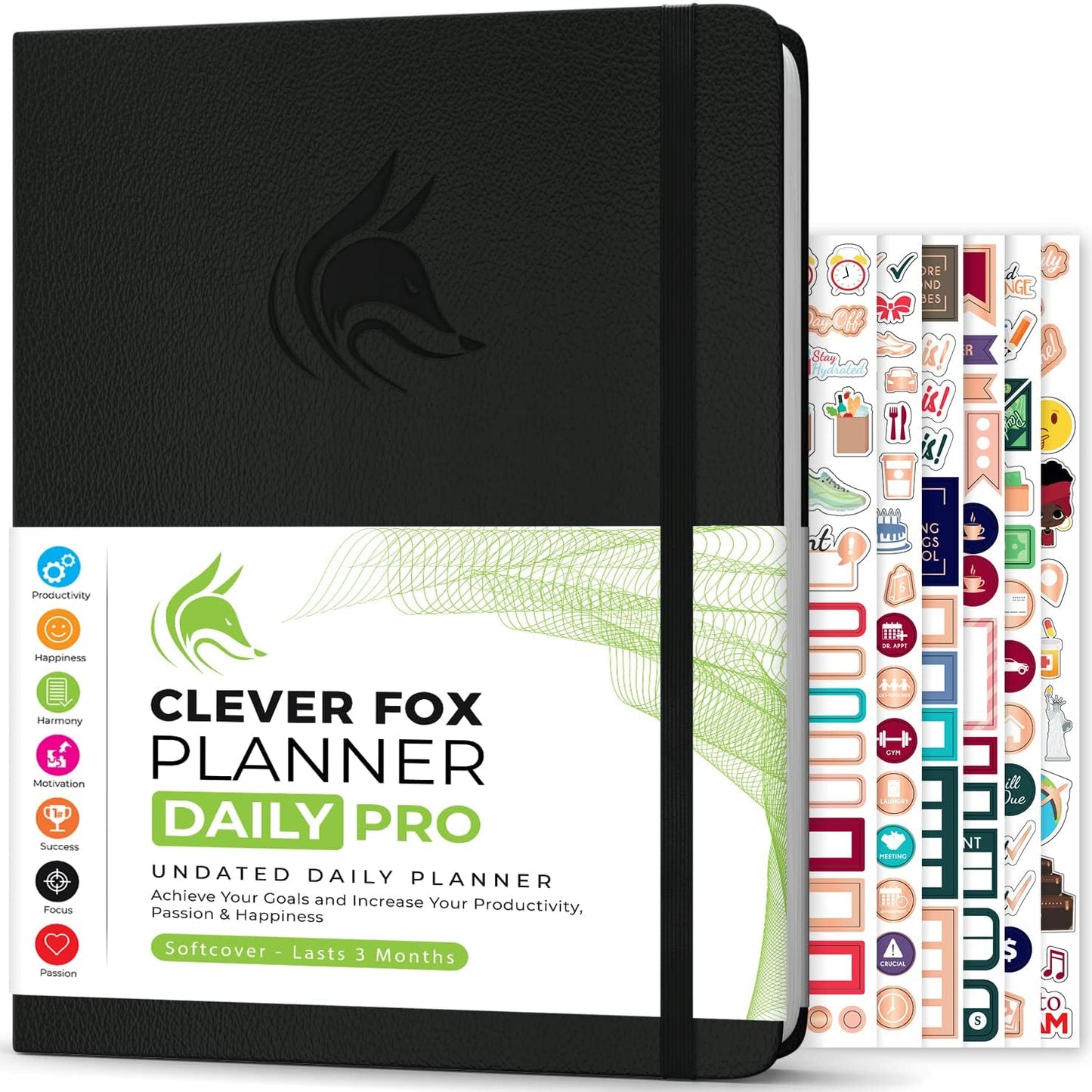 Clever Fox Daily Planner Pro - A4 Size Life Organizer for Goals