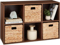 6-Cube Storage Organizer Bookcase - Customizable Small Media Stand