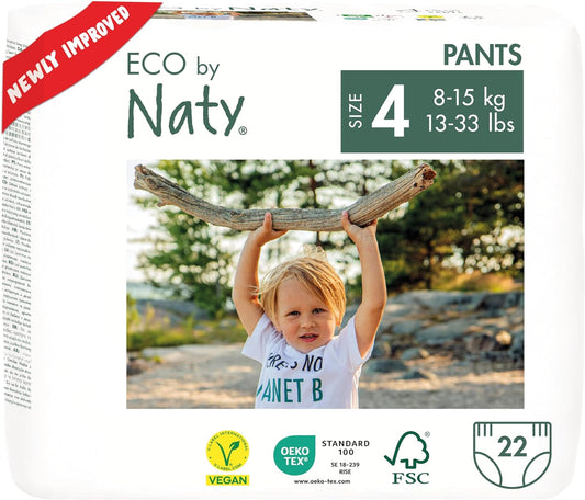 Eco by Naty Pull Ups - Hypoallergenic & Chemical-Free - Size 4 (2T-3T)