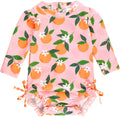 RuffleButts Baby Girls UPF 50+ One Piece Rash Guard - Sun Safe Style