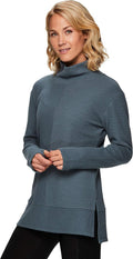 RBX Active Women's Ultra Soft Quilted Cowl Neck Pullover Sweater Shoes
