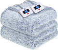 SEALY Electric Blanket Queen Size - Dual Control Soft Sherpa Heated