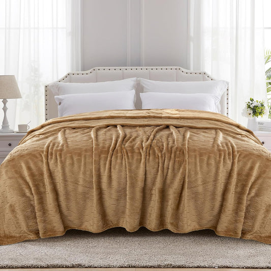 TOONOW Fleece Bed Blanket King Size for Cozy Comfort and Warmth