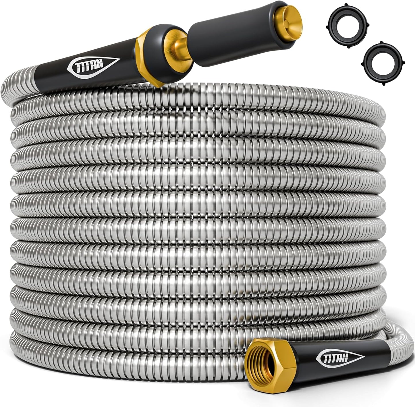 TITAN Garden Hose 150FT - Durable Kink-Free Stainless Steel Hose