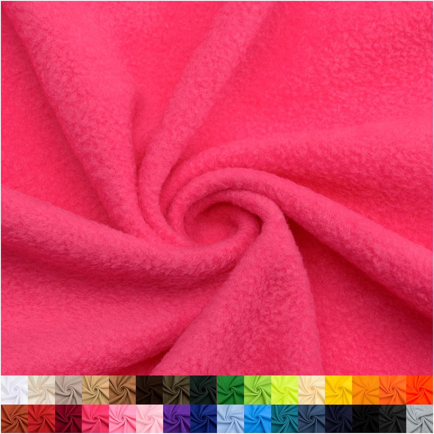 Fuchsia Solid Fleece Fabric - 3 Yards Bolt for Sewing Projects