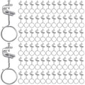 Hicarer 50 Set 1/4ft x 20 Beam Clamps with 2ft Cable Ring Hangers