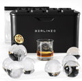 Berlinzo Premium Clear Ice Ball Maker Mold - 2.4in Crystal Spheres