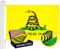 G128 Don't Tread On Me Flag 3x5 Ft - Double Sided Embroidered Heavy