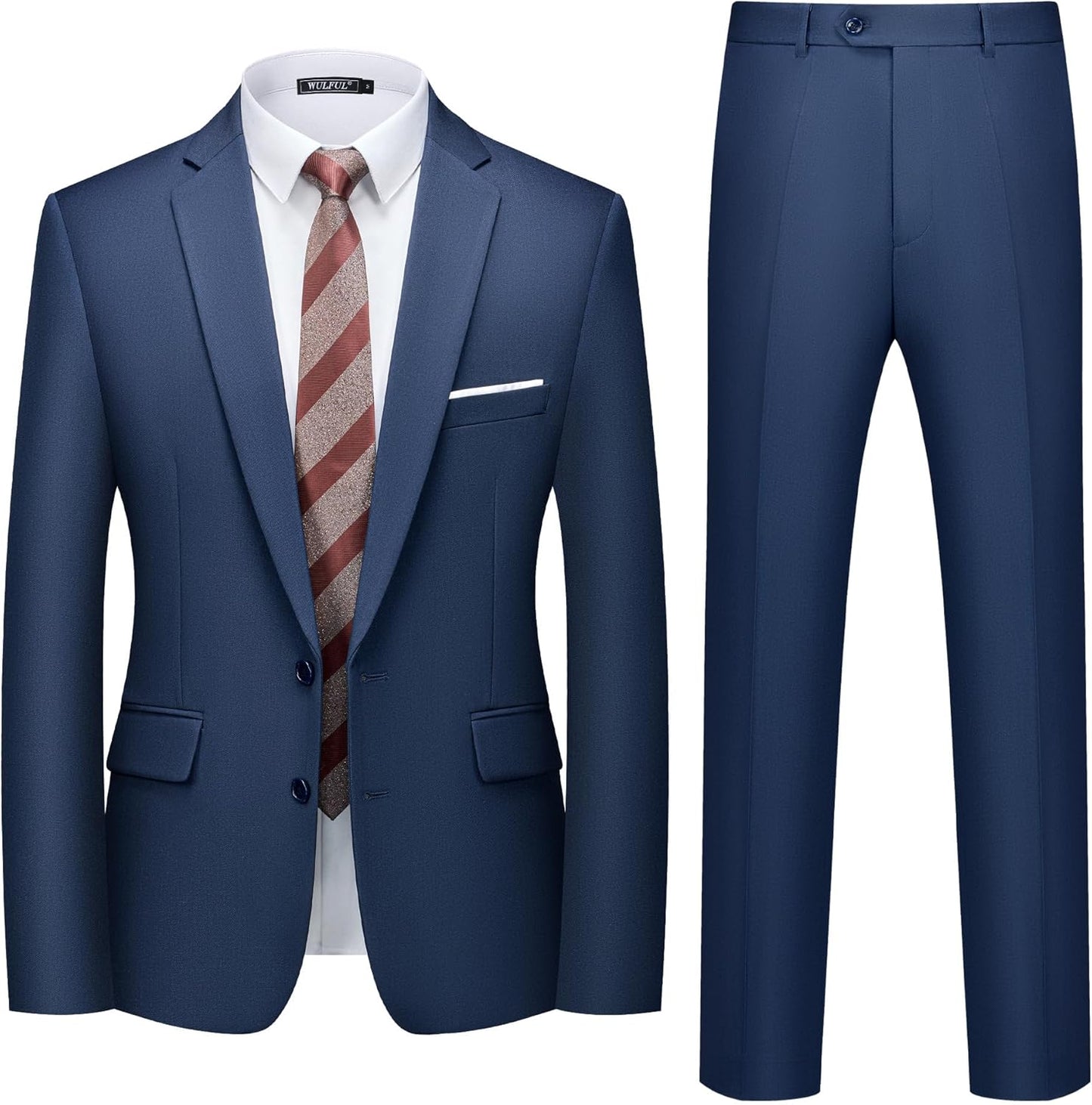 WULFUL Men's Slim Fit Two Button Blazer and Pants Set Review