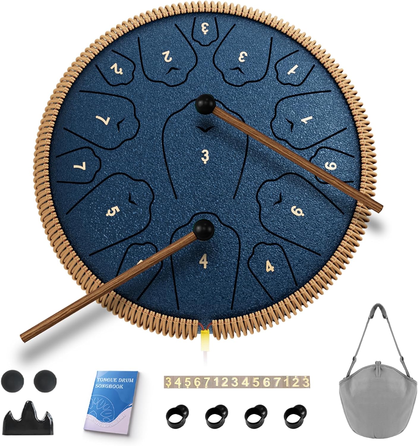 Steel Tongue Drum 13 Inch 15 Notes for Relaxation and Joy
