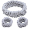 Fuzzy Spa Headband Set for Women - Soft Skincare Accessories