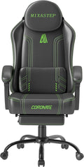 Ergonomic Gaming Chair with Footrest & Lumbar Support - GAME STRONG!