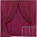 4 Panels Burgundy Backdrop Curtain for Parties and Weddings