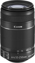Canon EFS 55-250mm f/4-5.6 IS II Telephoto Zoom Lens - Lightweight