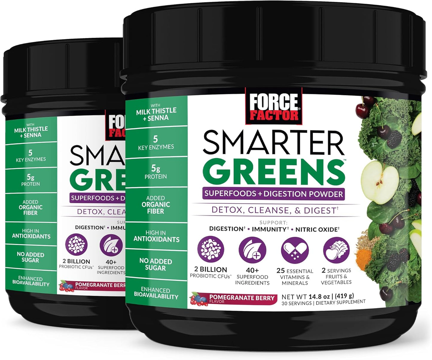 Force Factor Smarter Greens Superfoods Powder for Gut Health