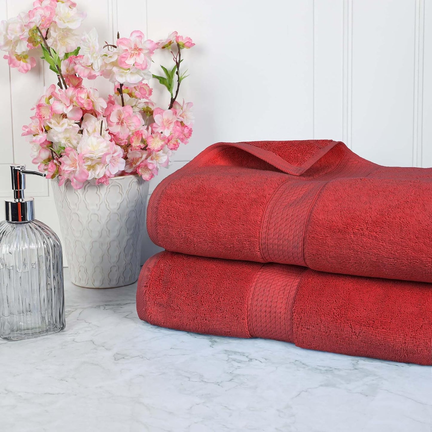 Superior Egyptian Cotton Pile Bath Sheet Set of 2 for Luxury