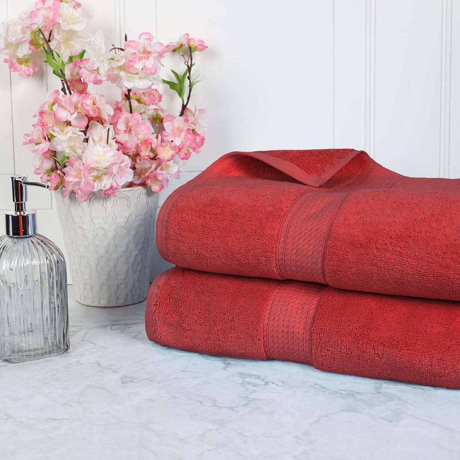 Superior Egyptian Cotton Pile Bath Sheet Set of 2 for Luxury