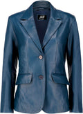 Jild Classic 2-Button Lambskin Leather Blazer Women - Timeless is