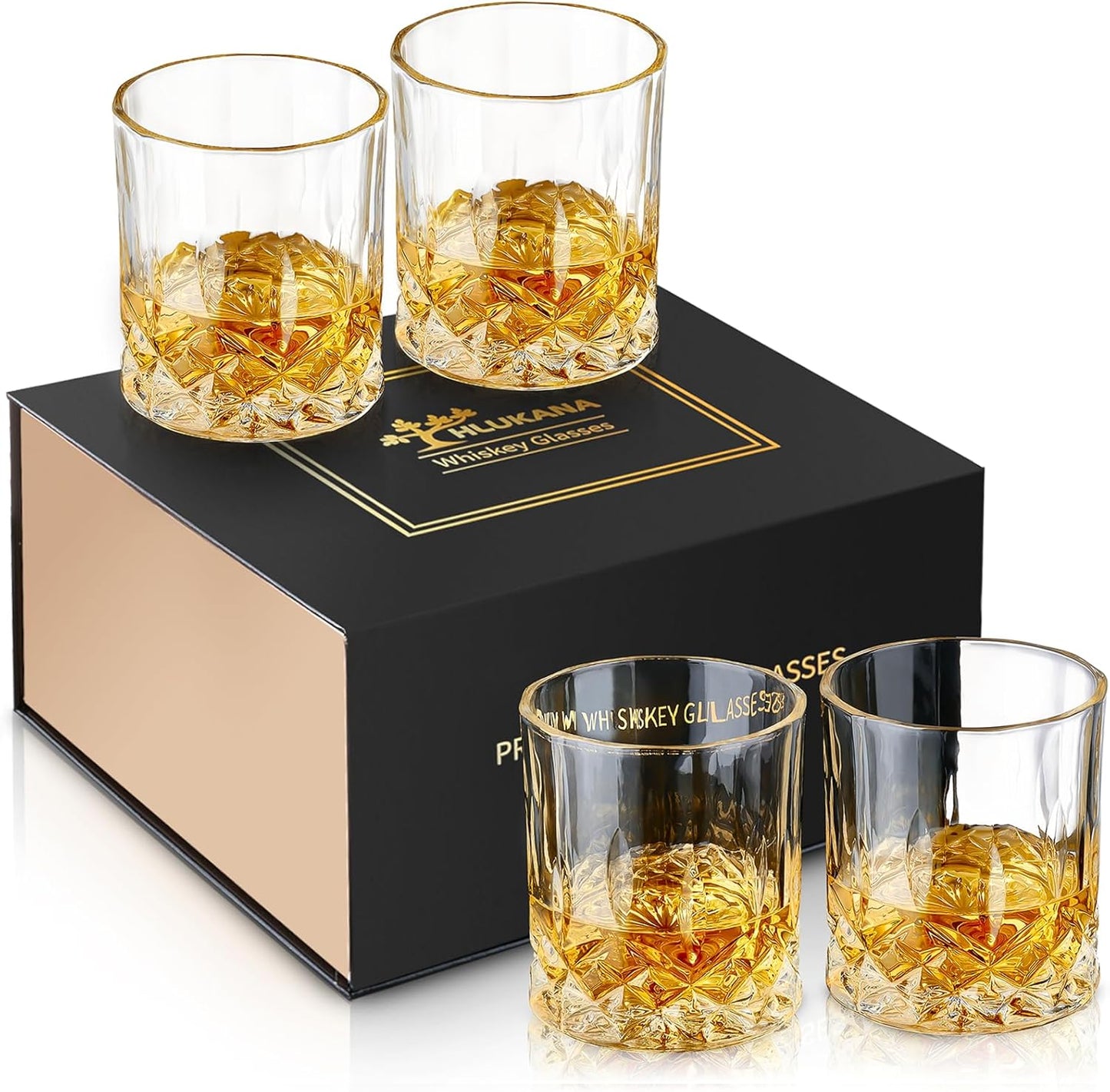 Whiskey Glasses Set - Elegant Barware Gift