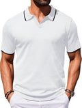 Mens Polo Shirts Short Sleeve Casual Knit Polo Shirt (Style VSFC)